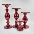 customized hand blown colored glass candle holders